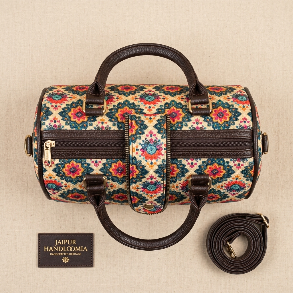 Jaipur Geometric Tapestry Double-Pocket Sling Bag — view 3