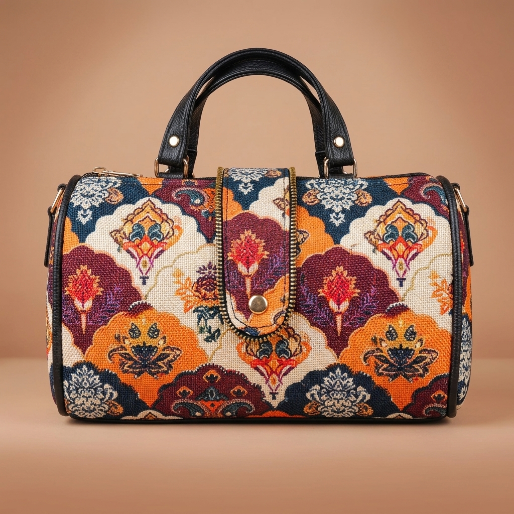 Jaipur Tapestry Floral Cylindrical Bag