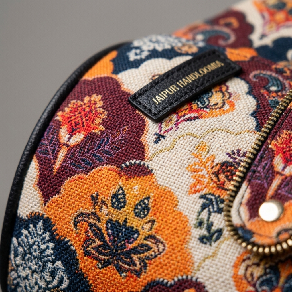 Jaipur Tapestry Floral Cylindrical Bag — view 4
