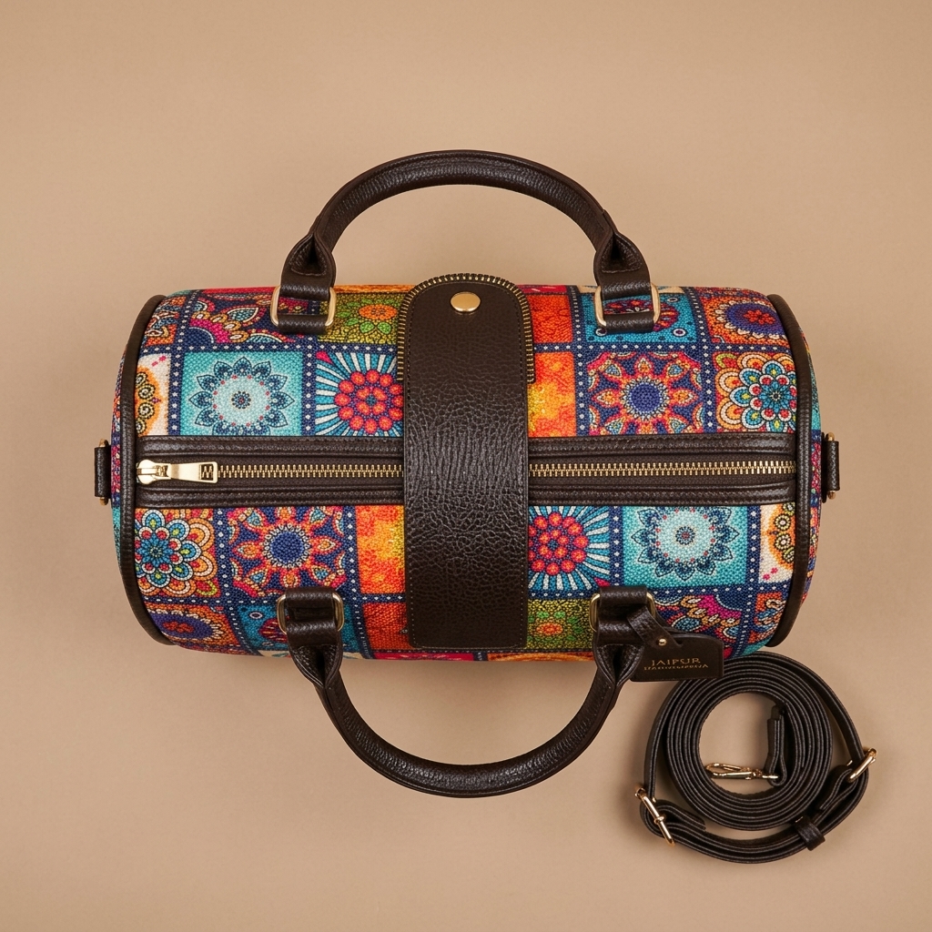 Jaipur Floral Medallion Cylindrical Sling Bag — view 3