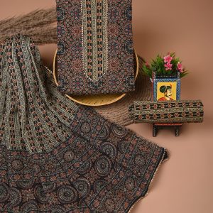 Cotton suits with gota paati work Grey