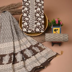 Cotton suits with gota paati work Beage